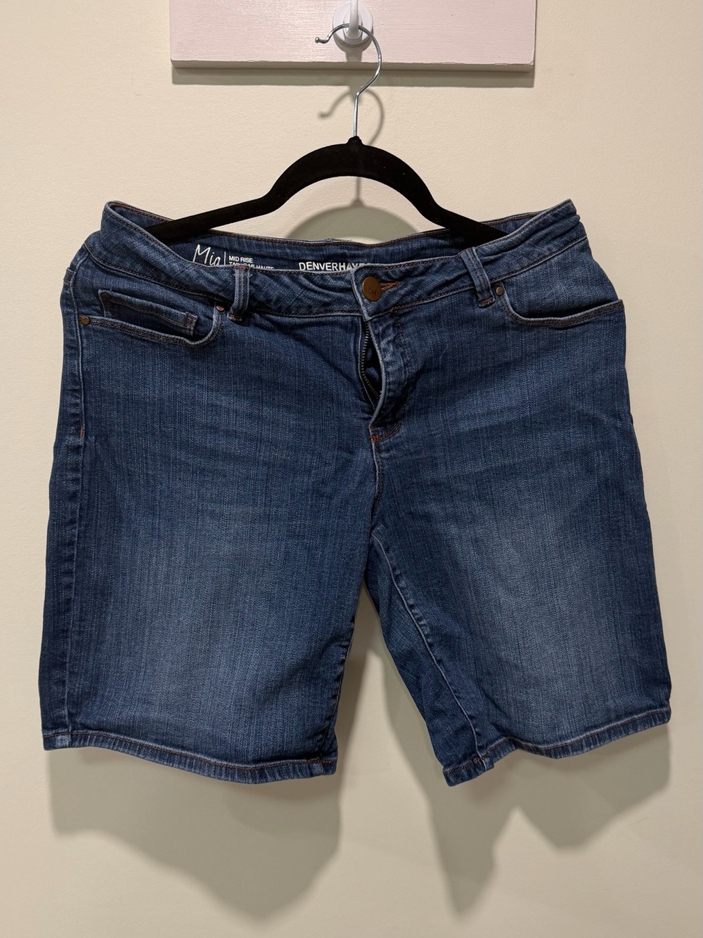 Denver Hayes Dark Blue Denim Bermuda Shorts